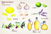 Herbs and spices watercolor clipart, a Food Illustration by Where summer is (Thumbnail 3 of 6)