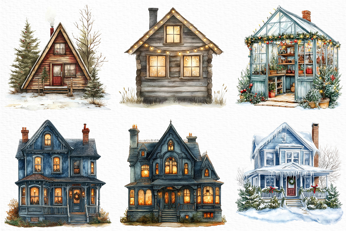 Christmas Home Clipart Bundle, an Illustration by Craft Nest (Photo 3 of 6)
