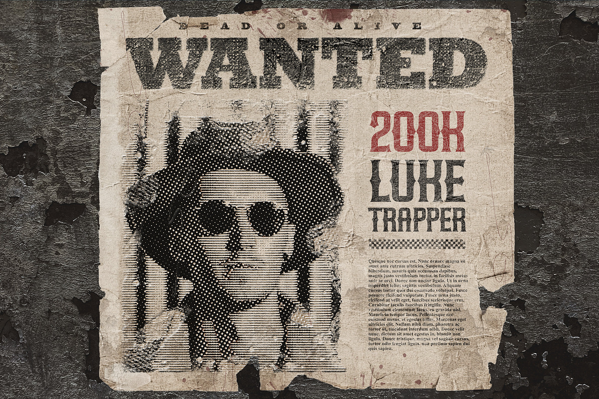 Old Wild West Wanted Poster Template, a Plug-in Add-On by Giallo (Photo 1 of 9)