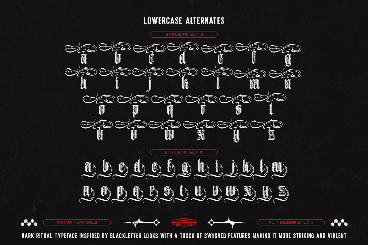 Dark Ritual Typeface, a Blackletter Font by alit design (Photo 16 of 20)