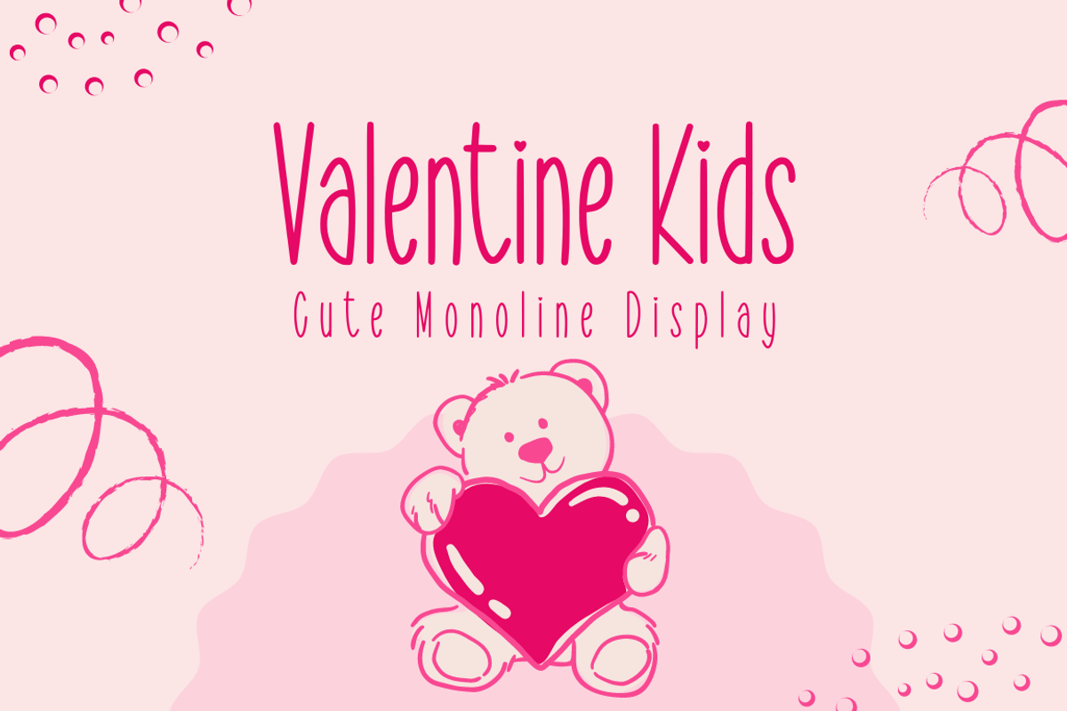 Valentine Kids - Cute Playful Font, a Handwritten Font by Letterayu Studio (Photo 1 of 6)