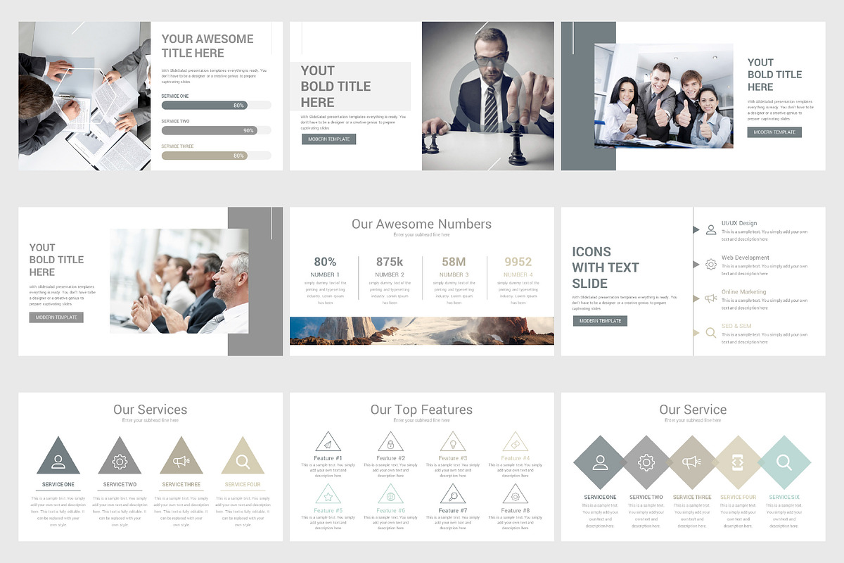 Modern Google Slides Template, a Presentation Template by SlideSalad (Photo 11 of 17)