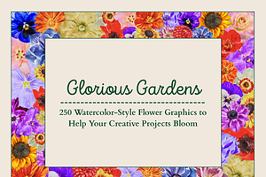 Glorious Gardens Watercolor Flowers