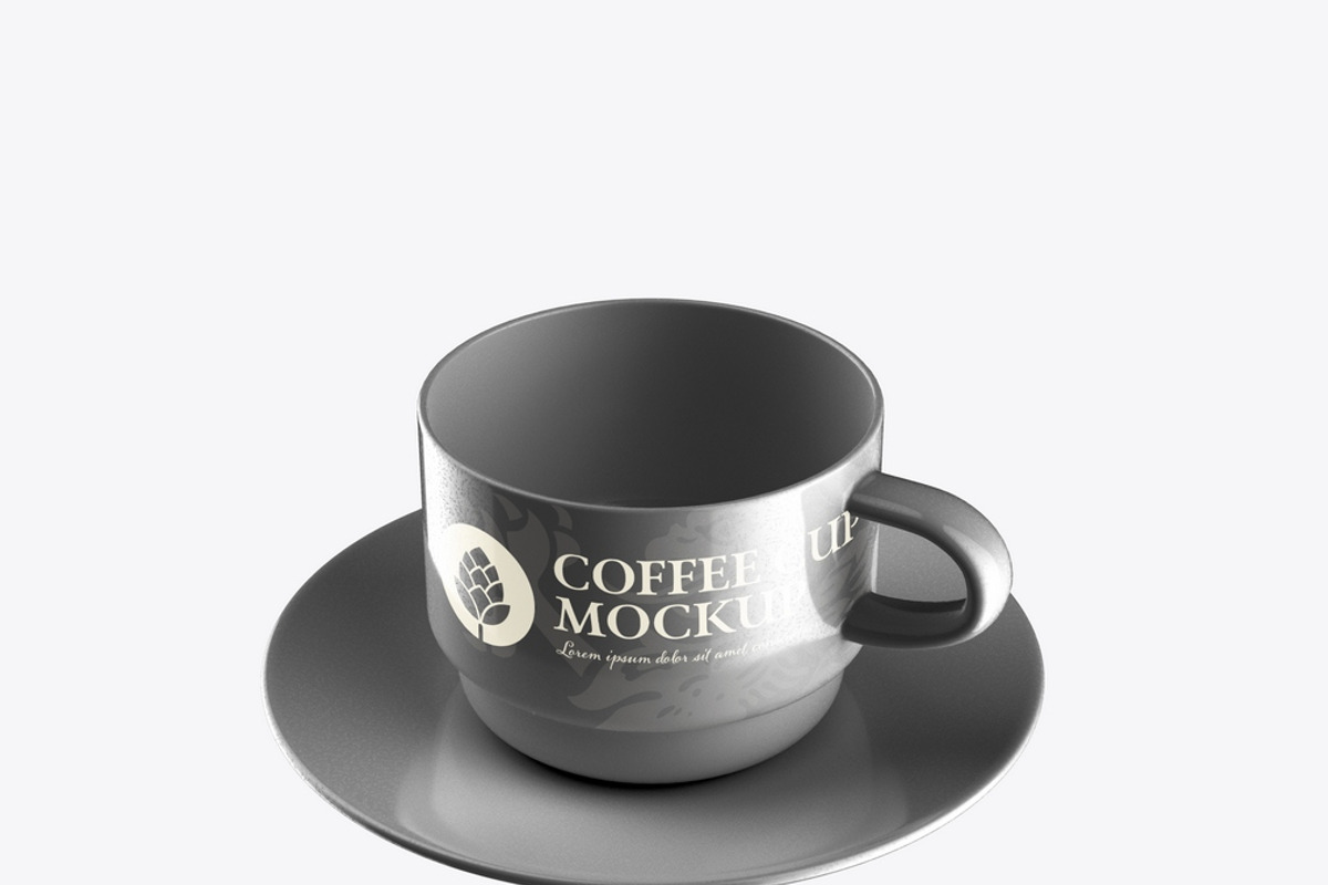 Ceramic Coffee Cup Mockup, an Advertising Mockup by OneVectorStock (Photo 3 of 10)