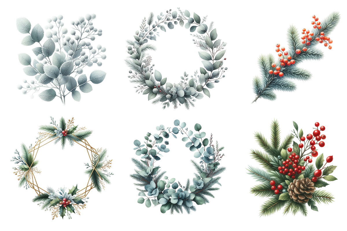 Winter Botanical Clipart, an Illustration by Designworld (Photo 3 of 5)