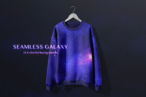 Seamless Galaxy Colorful Backgrounds