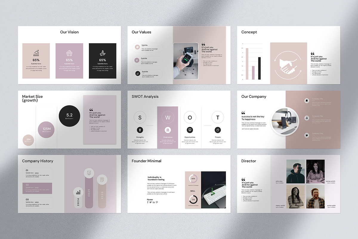Minimal Presentation Template, a Presentation Template by Slide_Genius1 (Photo 6 of 7)