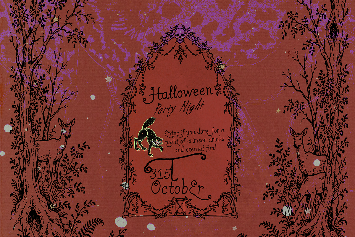 Spooky Halloween Borders, a Decorative Illustration by Lilithcollageart (Photo 3 of 10)