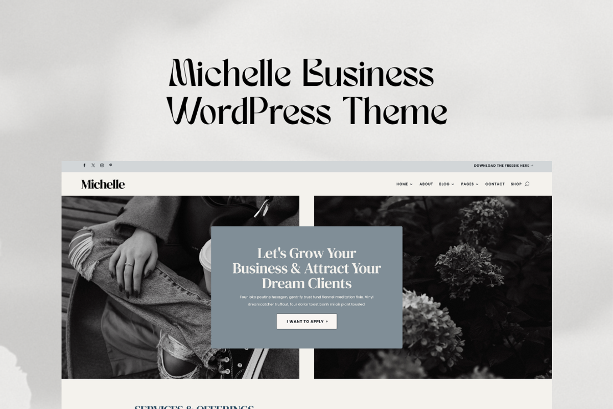 Assistant Michelle WordPress Divi 5, a WordPress Template by Lovely Confetti (Photo 3 of 5)