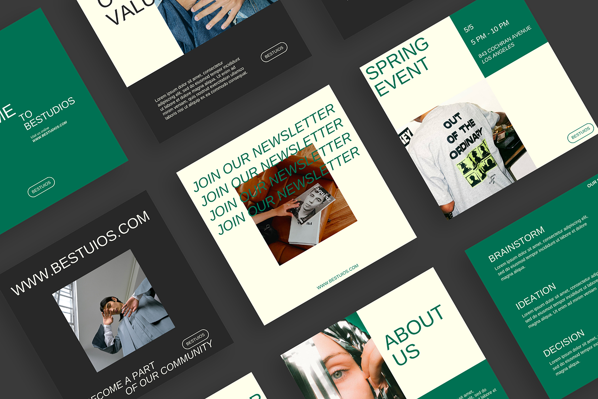 Instagram post and story template, a Templates & Theme by hk__dsgn (Photo 1 of 14)