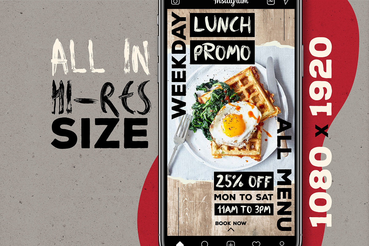 Fun Casual Food Menu Instastories, a Social Media Template by BlueRobinStudio (Photo 4 of 6)