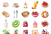 Watercolor Whimsical Food, an Illustration by Design Market (Thumbnail 3 of 3)