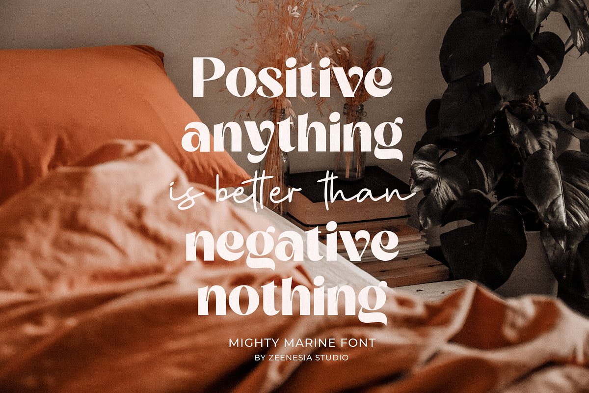 Mighty Marine, a Sans Serif Font by zeenesia (Photo 7 of 24)
