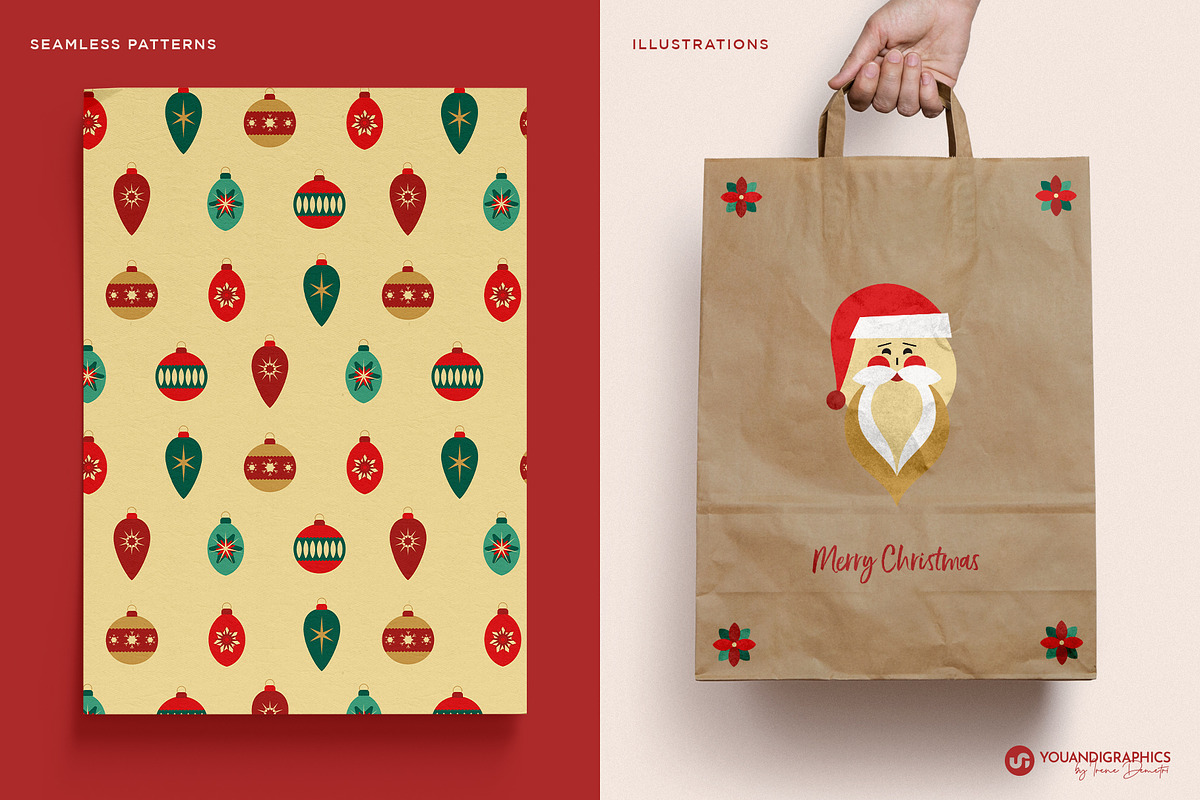 Christmas Patterns & Illustrations, a Graphic by Youandigraphics (Photo 2 of 13)