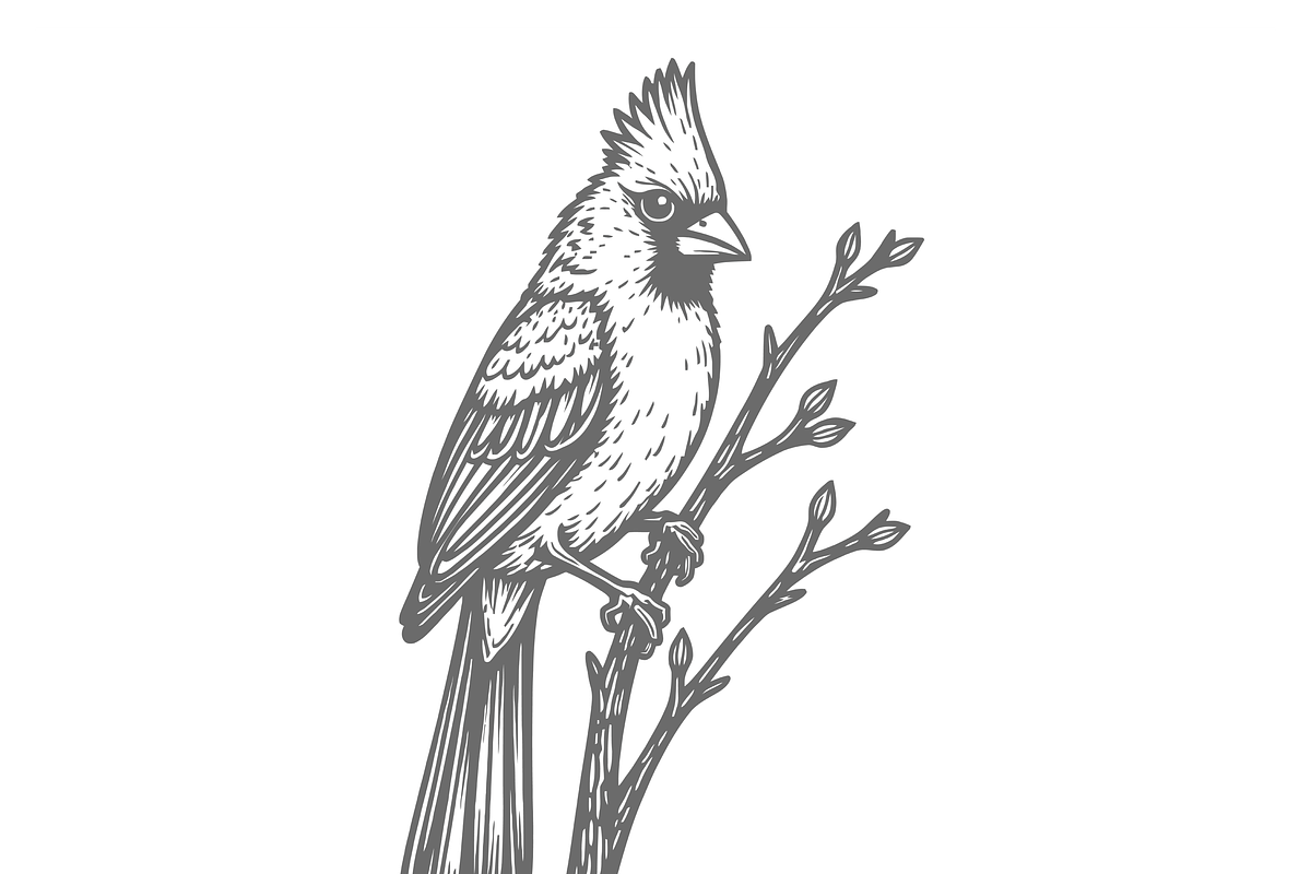 Elegant Bird Illustration, an Empty State Illustration by CarWrap design (Photo 4 of 4)