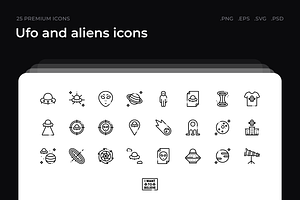 Ufo And Aliens Icons