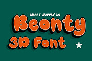 Beonty 3D, a Sans Serif Font by Craft Supply Co. (Thumbnail 1 of 7)