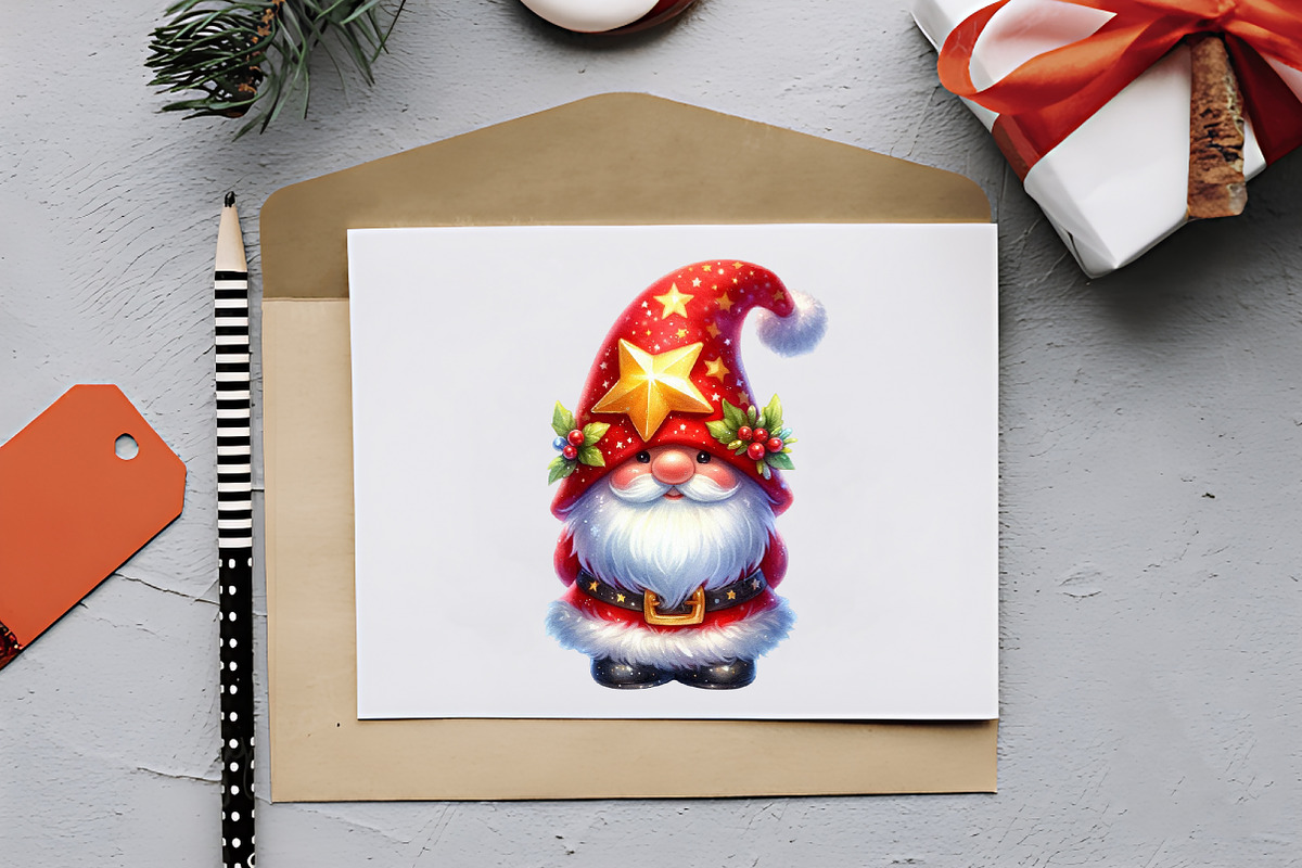 Christmas Gnome Sublimation Clipart, an Illustration by RobertsArt (Photo 3 of 7)
