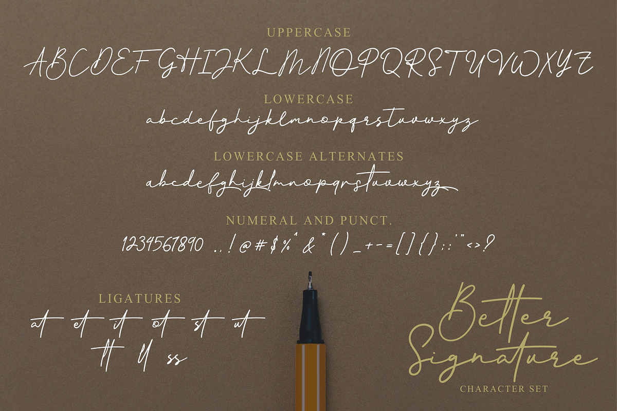 Better Signature Font preview 7