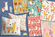 Llamas and Cacti, an Animal Illustration by Lidiebug (Thumbnail 4 of 6)