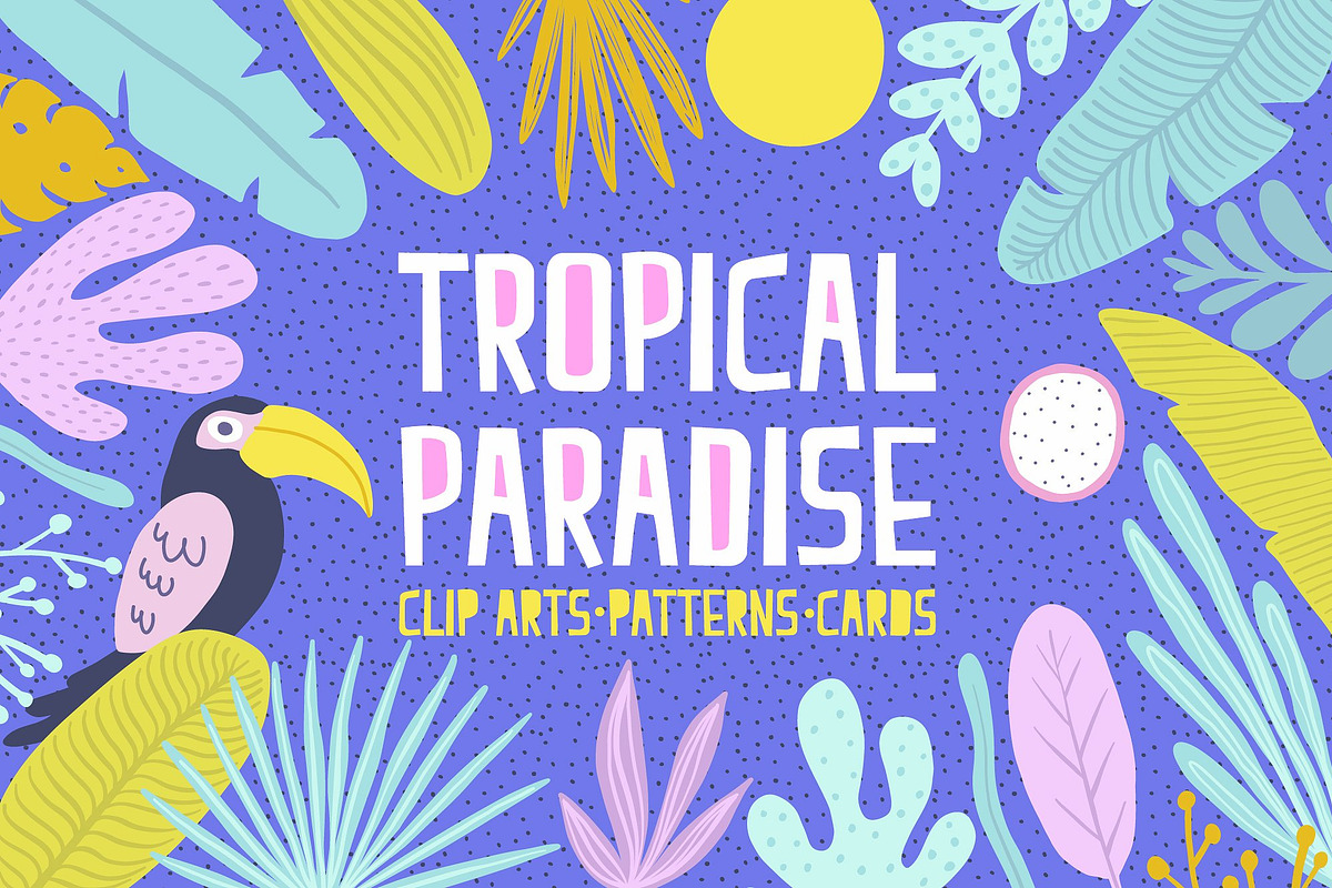Tropical Paradise Set, an Illustration by Bosotochka♥Art (Photo 1 of 9)