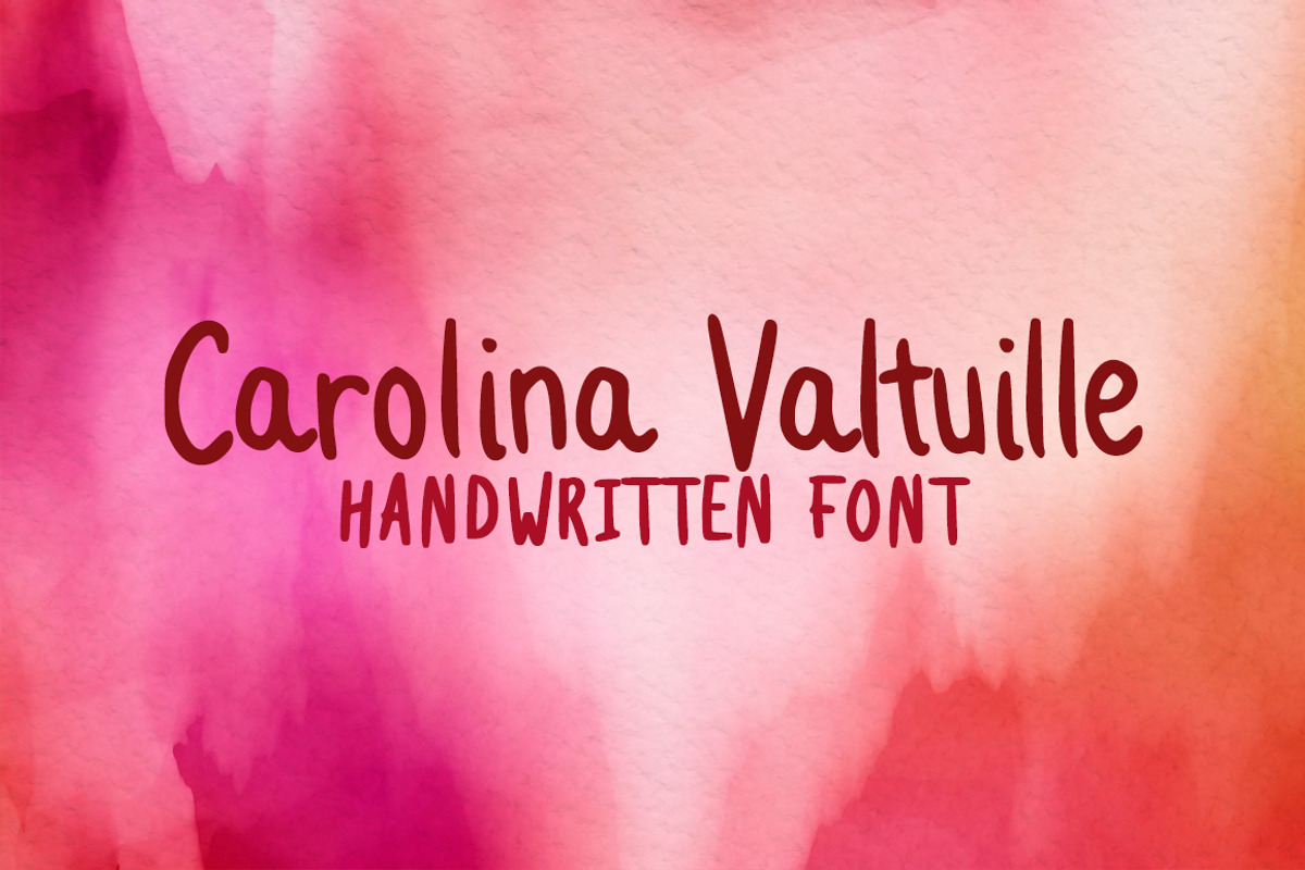 Carolina Valtuille Font, a Handwritten Font by Carolina Valtuille