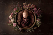 Newborn Flowers Digital Backdrop, a Layer Style Add-On by Wild Honey Design Co. (Thumbnail 1 of 2)