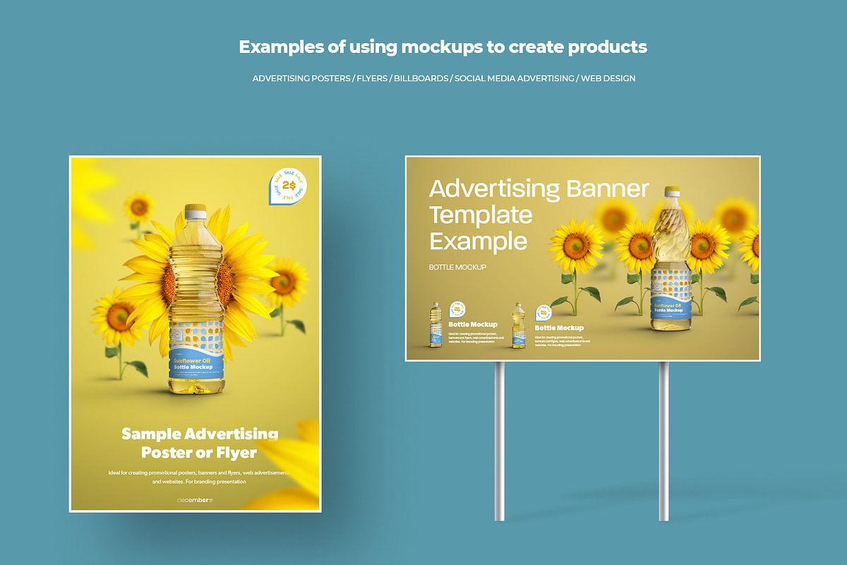 Mockup Plastic Sunflower Oil Bottles, a Packaging Mockup by Grow Design Craft Studio (Photo 10 of 11)