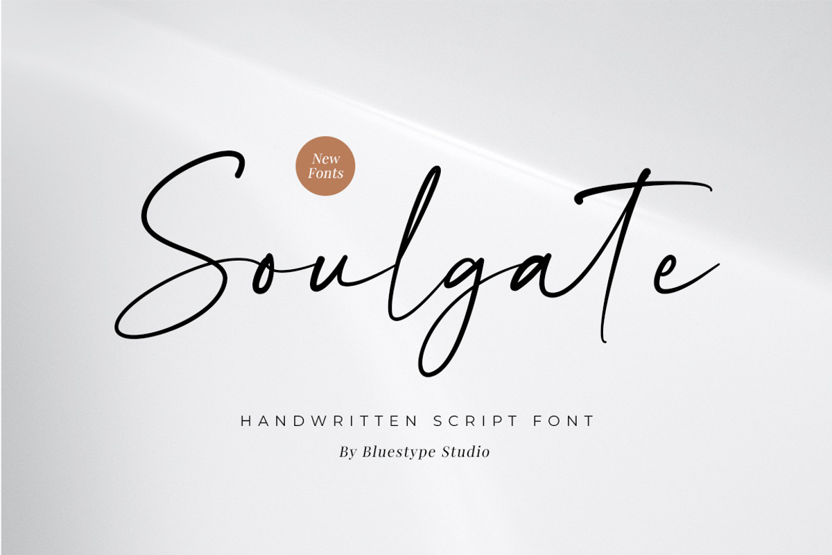 Soulgate - Handwritten Script Font, a Script Font by Bluestype Studio (Photo 1 of 10)
