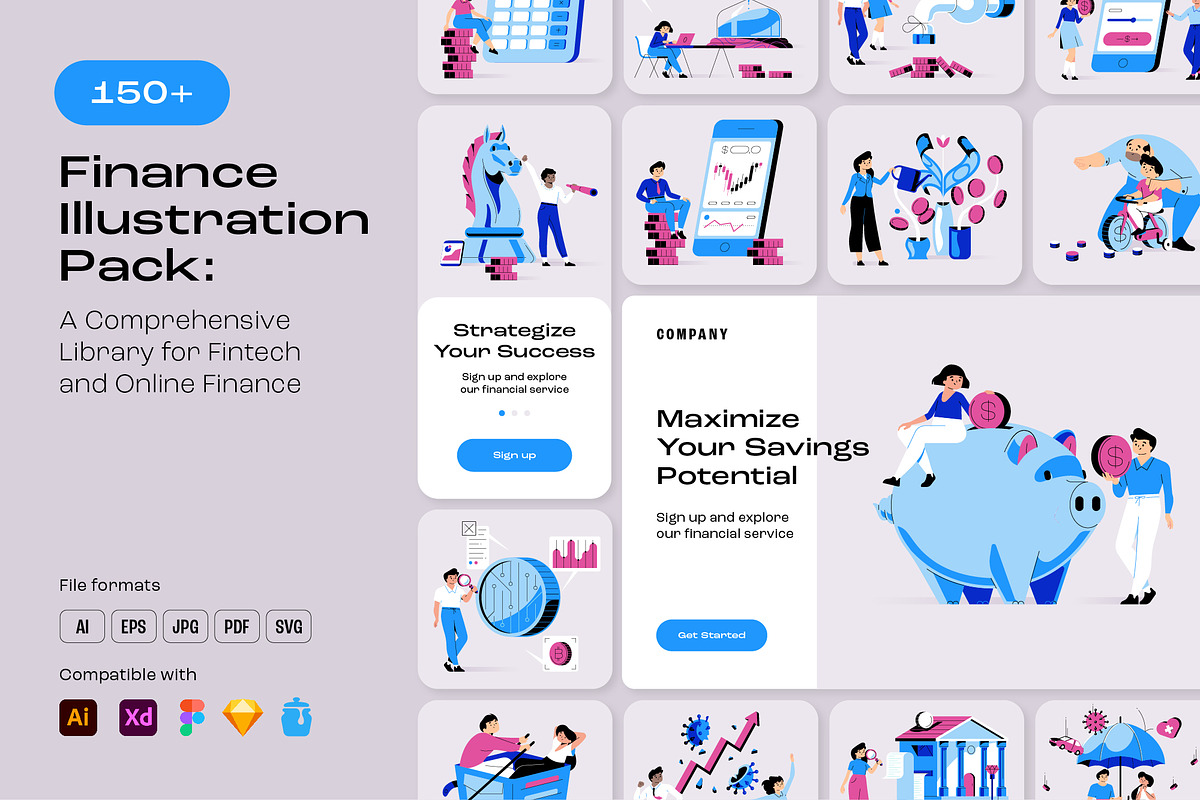 Finance Illustration Pack, a Finance Illustration by manuelbortoletti (Photo 1 of 8)