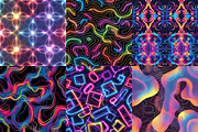 Neon Abstract Seamless Patterns, a Pattern Graphic by PrintablesByFranklyn (Thumbnail 4 of 6)