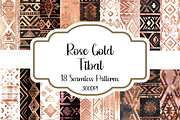 Rose Gold Tribal Seamless Patterns, a Pattern Graphic by PrintablesByFranklyn (Thumbnail 1 of 6)