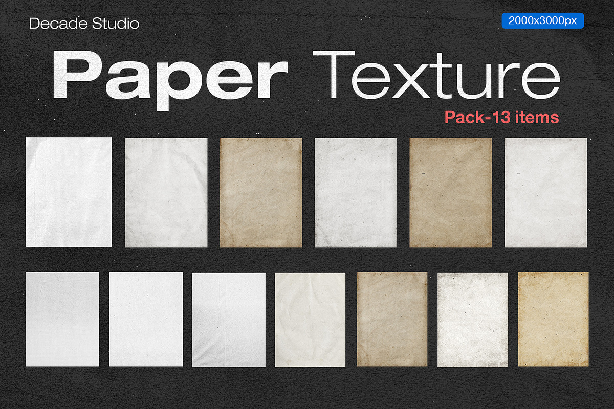 Dirty Grunge Paper Texture Pack, a Texture Graphic by Decade Studio (Photo 3 of 3)