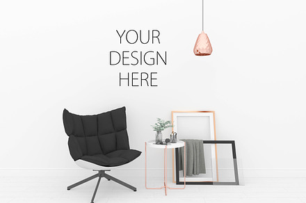 Blank wall mockup - white interior, a Photo by Hunny Badger