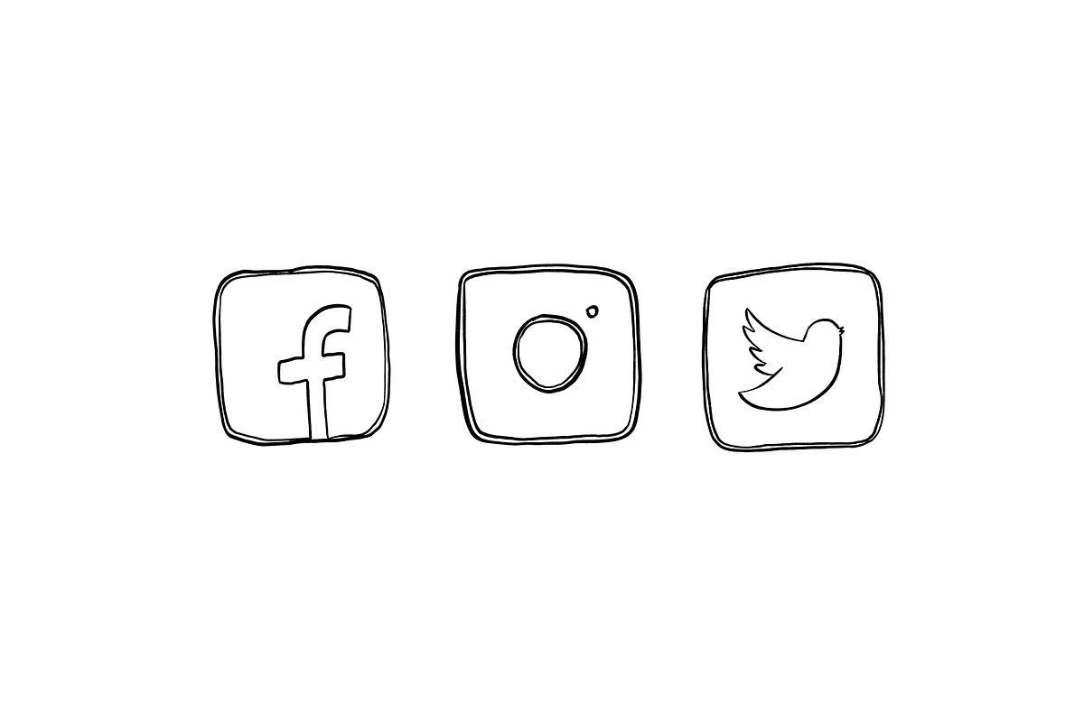 Hand Drawn Social Media Icons, an Icon by The Pigeon Letters (Photo 2 of 5)