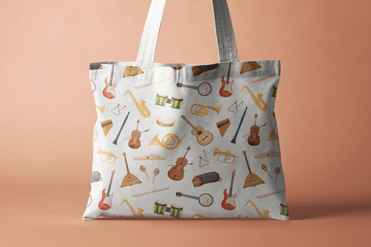 Musical instruments seamless pattern, a Pattern Graphic by Good Studio (Photo 4 of 4)