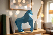 Gorilla sculpture - 3d papercraft, a Card Template by PAPER amaze (Thumbnail 3 of 5)
