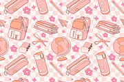 Boho School Supplies Seamless PNG, a Pattern Graphic by Coastal 5 Designs (Thumbnail 2 of 3)
