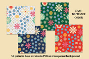 Retro Floral Groovy Vintage Patterns, a Pattern Graphic by Sofico (Thumbnail 14 of 15)