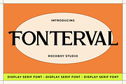 Fonterval - Display Serif Font, a Serif Font by RockboyStd (Thumbnail 1 of 12)