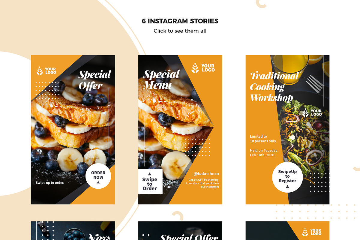 Food Business Instagram Post + Story, a Social Media Template by Typoerba (Photo 4 of 6)