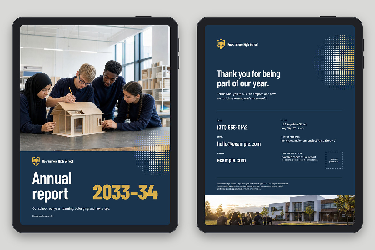 High School Annual Report Template, a Brochure Template by BrandPacks (Photo 5 of 6)