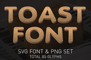 Toast Color Bitmap Font & PNGs, a Sans Serif Font by Creative Graphics (Thumbnail 1 of 6)