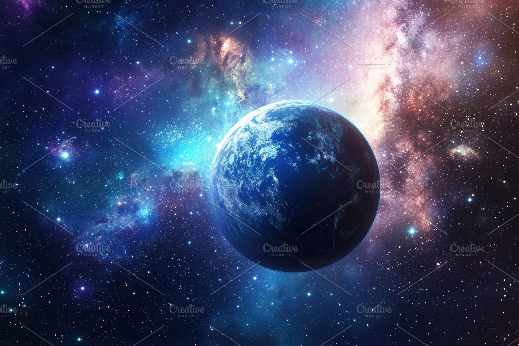 Vast universe background with stars, a Photo by Pavel_design