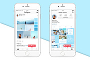 Blue | Instagram templates pack, a Social Media Template by Nassiie (Thumbnail 3 of 4)