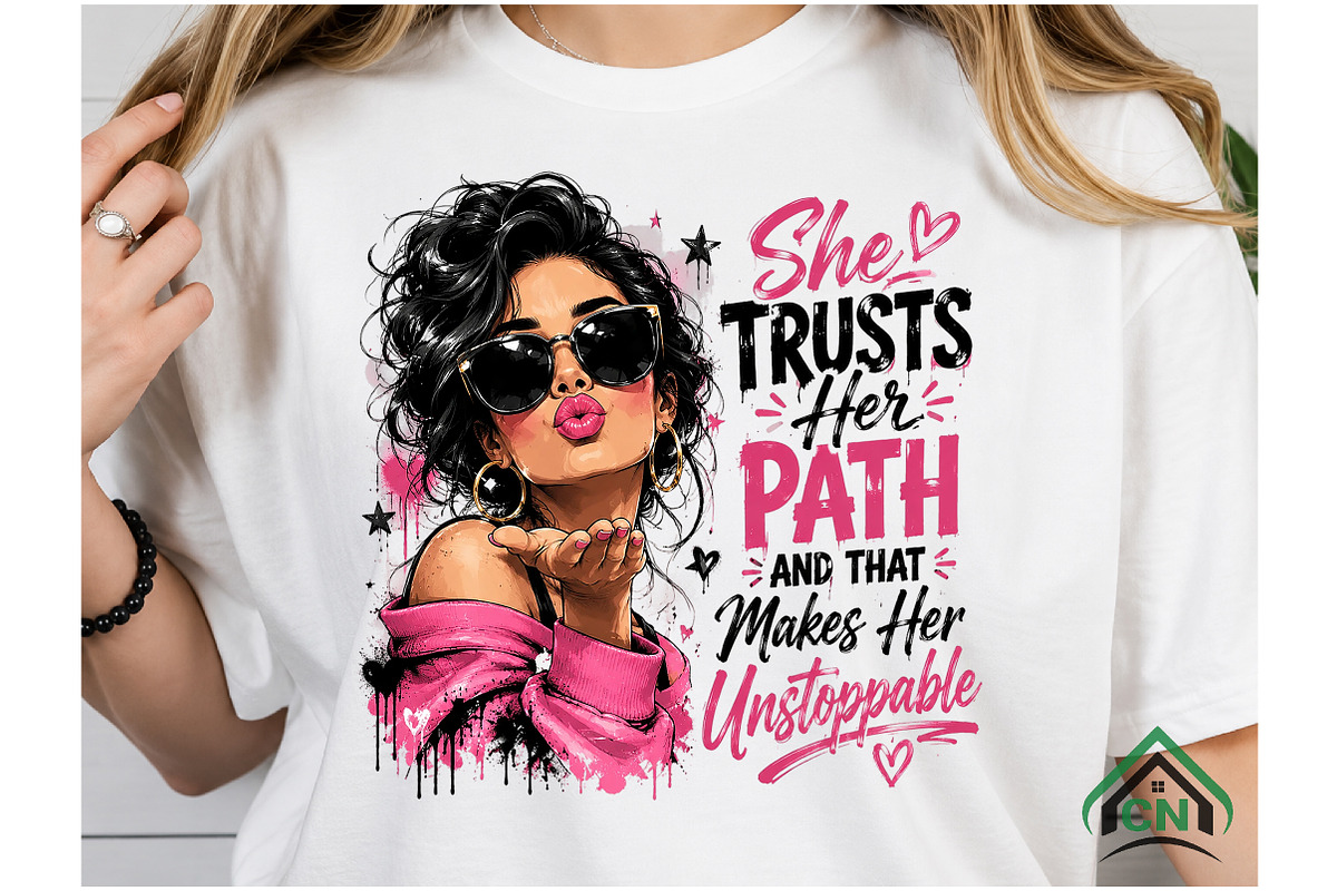 She Trusts Her Path png, a Seasonal Illustration by Craft Nest (Photo 4 of 5)