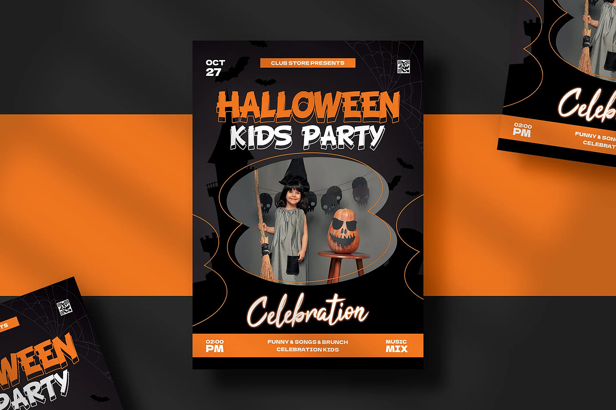 Halloween Kids Party Flyer Template, a Flyer Template by Hubzway