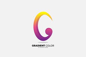 initial g design logo gradient templ, a Branding & Logo Template by OmerStudio