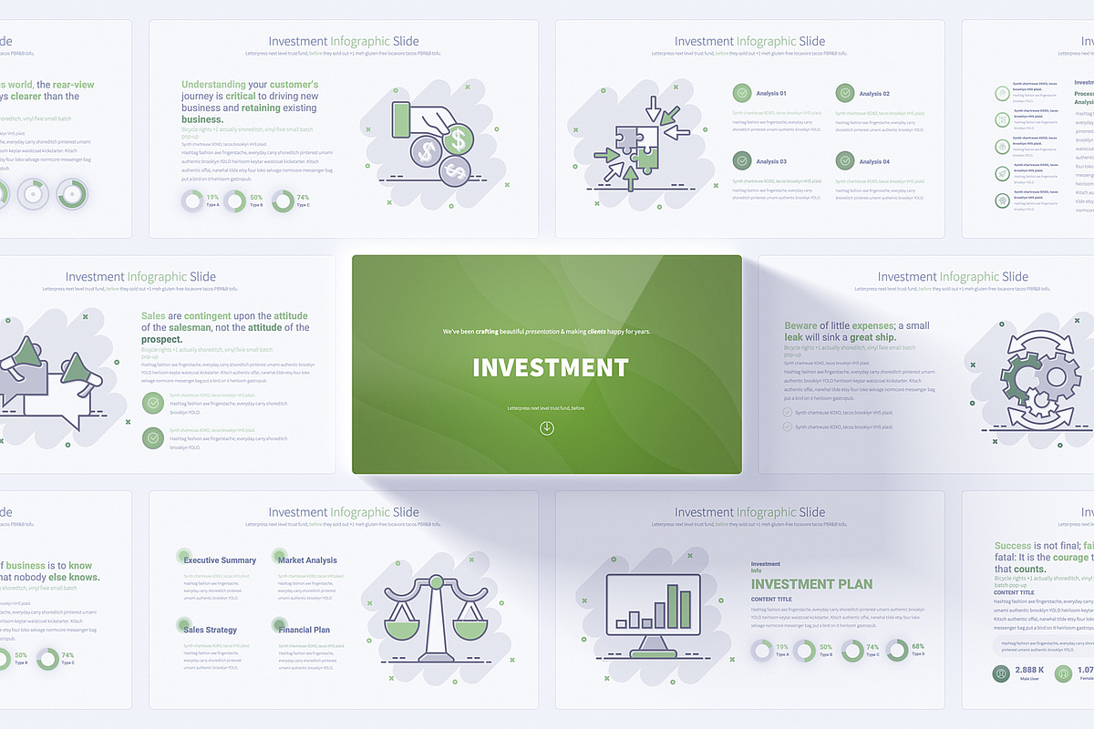 Investment PowerPoint Template, a Presentation Template by Pulsecolor (Photo 1 of 10)