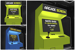 Arcade Screen Mockup, a Wearable Device Mockup by Unerispace